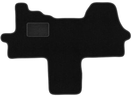 Wielganizator Alfombrillas de Terciopelo para Coche, Color Negro, Ajuste de Coche, Alfombrillas de Terciopelo, compatibles con: Citroen Jumper III, Furgonetas (2014), 1 Pieza