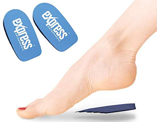 Xpress Orthopaedic® - Medically Approved Adjustable Heel Raise Shoe Inserts - Offers 15-3mm Heel Lift - 2 Units (MID Density/Navy, Large - Shoe:(UK) 9-12 / (EU) 42-46)