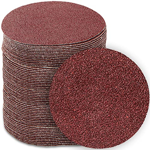 130 PCS 3 Inch Sanding Discs 60 Grit, Wewink Plus 3 Inch Hook and Loop Sandpaper Attachment for Woodworking, Wood Furniture, Drill Sander Grinder Rotary Tools