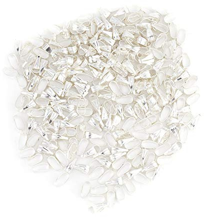 300 Uds. Pinch Bails para la fabricación de joyas, aleación Pinch Clip Bail colgante conectores chapado capa colgante collar cierre para pulseras pendiente(plata)