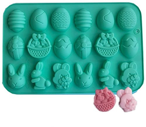 Wudaizhi Rabbit Egg Mould Easter Bunny Egg Silicone Mould Rabbit Baking Mold Chocolate Mould Handmade Soap Mold Baking Tools
