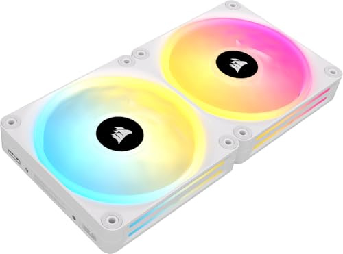 CORSAIR iCUE LINK QX140 RGB 140mm RGB Lüfter - Doppelpack - Weiß