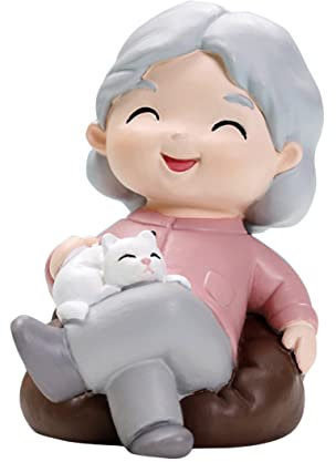 Warmhm Vecchio Divano Decorazione Coppia Statue E Sculture Regali Di Uomini Anziani Arredamento Per La Casa Cake Toppers Decorazione Della Casa Table Top Decor Moglie Anziana Moglie