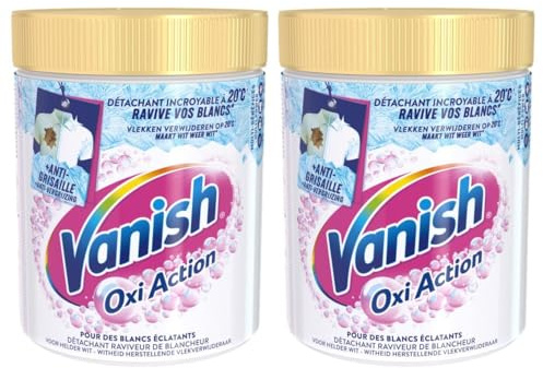 Vanish Oxi Action Fleckenentferner, weiß, Pulver wirksam ab 20 °C, 2 Packungen à 940 g