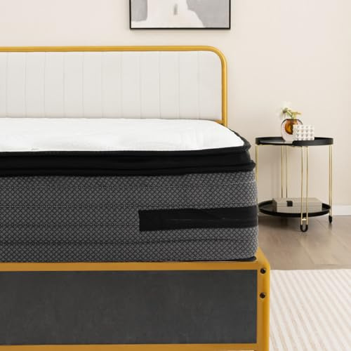 COSTWAY Matelas 140x200 cm, Mousse à Mémoire, Épaisseur 32 cm, H2, Housse en Tissu Tricoté Doux, Soutien à 7 Zones pour Soulager la Pression, Ressorts Ensachés, Conception Ergonomique, 140×200×32 cm