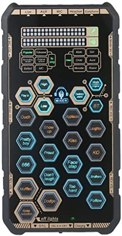 Handheld Outdoor Portable DSP Sound Card Effects Device Audio Card Sound Mixer Voice Changer for Phone Computer