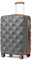 British Traveller Hartschalenkoffer Mittelgroß Handgepäck Koffer 64 * 43 * 26.5cm Reisekoffer Mittelgroß Koffer Trolleys ABS+PC mit TSA-Schloss Rollkoffer Suitcase Grau