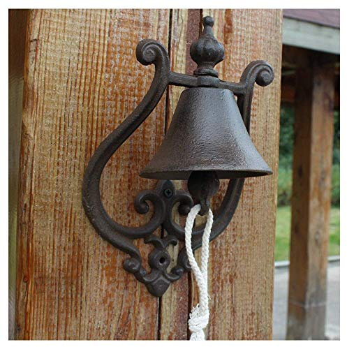 Vintage Cast Iron Dinner Bell As Entry Door Bell Outside Decor Or Indoor Decoration Wall Mounted Antique Decor Bell