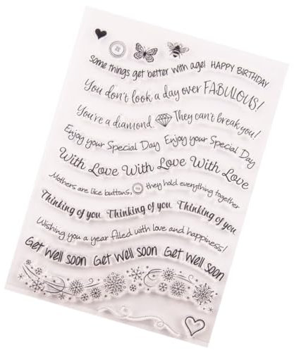 STOBOK Transparente Silikonstempel Für Scrapbooking Fotoalben Und Dekorative Karten Wiederverwendbar Präzise Platzierung Hautfreundliches Material