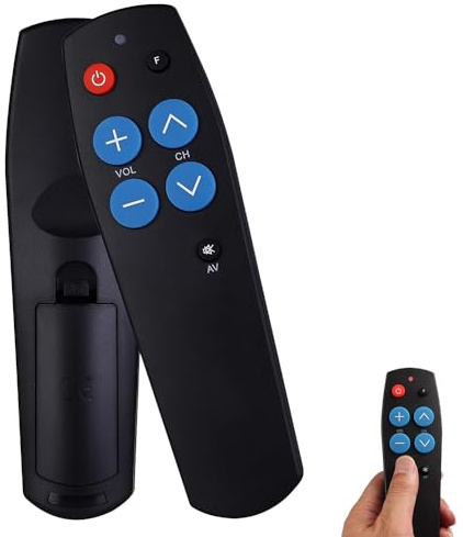 Dhqkqg Universal Fernbedienung Fernseher, Senioren Fernbedienung TV, TV-Fernbedienung Mit Großen Tasten,TV-Fernbedienung Mit Großer Taste,Einfach Zu Bedienen Und Einzurichten,Geeignete ältere Menschen