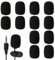 12 Pack Foam Microphone Windscreen, Mini Foam Windscreen for Headset Microphone, Small Size High Density Mic Covers for Protection of Lavalier Microphones, 0.3 Diameter (Black)
