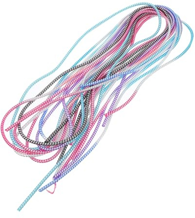 SEWACC 8 PCS Electroplated Data Line Organizer Cable Management Wrap Flexible Wire Sleeve for Charging Cables Easy to Tailor and Decorative