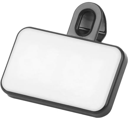 Hoement Lampe LED Clip Portable pour Selfie et Vidéo Lumière Appareil Photo Rechargeable pour Streaming Direct Éclairage Compact et Adaptée Aux Smartphones et Ordinateurs Couleur Noire