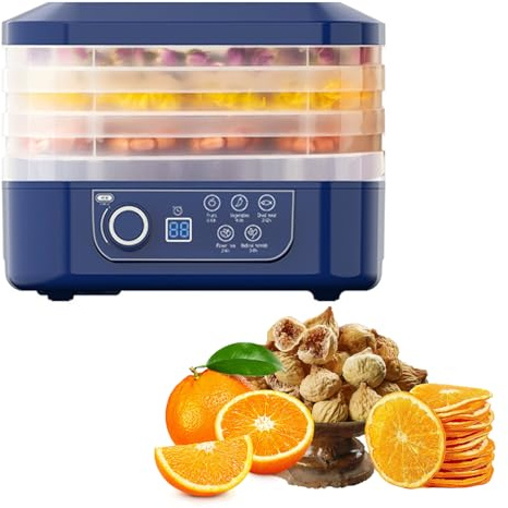 Déshydrateur Alimentaire Électrique À 3 Plateaux, Machine À Sécher les Aliments avec Minuterie Numérique de 48H Et Contrôle Température de 35 À 75°C, Machine avec Écran Lcd pour Le Séchage Aliments