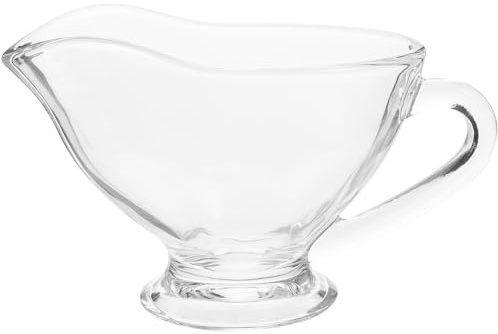 TOYANDONA Salsera de Vidrio 170 Ml Asa para Salsa y Aderezos, Dispensador Resistente para Bar, Restaurante y Uso Doméstico, Adecuado para Servir Salsas, Aderezos y Condimentos