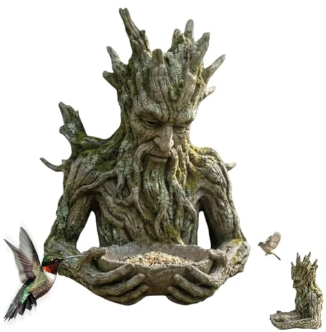 Mangiatoia per Uccelli ad Albero | Stazione Di Alimentazione Con Albero Antico Millenario Per Esterno - Stazione Di Alimentazione Per Passeri | Per Giardino Cortile Terrazzo E Portico