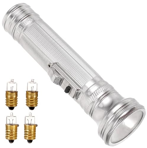 MAGICLULU Linterna Vintage Pequeña de Metal Portátil sin Baterías 5 Bombillas para Exteriores y Camping, Linterna Antigua Tipo 2 Cabezal Pequeño sin Borde, Iluminación Retro para Uso Seguro