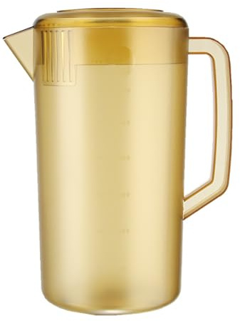 ZJchao Pichet à Eau, Pichet à Eau en Plastique Température Givrée Bouilloire Mélange Boissons Grande capacité Seau à Glace en Plastique avec échelle et Couvercle pour Limonade Boisson thé glacé