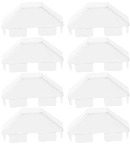 GLEAVI PVC White Fence Post Cap Flat Fence Topper Guardrail Post Cover Sturdy Weather-Resistant Protective Flat Cover for Outdoor Railings and Decks