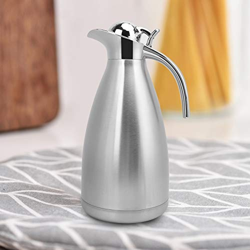 Karlak Jarra de Agua con Aislamiento Al Vacío, Térmica, Jarra para Bebidas con Aislamiento, 2 Litros, Acero Inoxidable, a Prueba de Fugas, Boca Grande, Ergonómico p