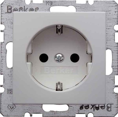 Berker Steckdose SCHUKO 47438989 polarweiss glaenzend (3 Stück Steckdose)