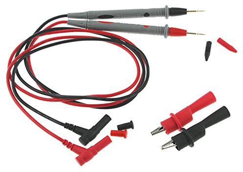 Amazingdeal - Cables de prueba universales para multímetro con pinzas de cocodrilo (20 A)