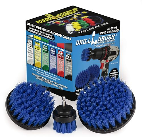 Kayak - Canoe - Yacht - Raft - Drill Brush - Boat Accessories - Fiberglass - Hull Cleaner - Cleaning Supplies - Pond Scum, Oil Residue, Weeds, Barnacles, Oxidation - Spin Brush Kit