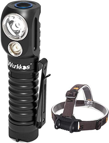 Wurkkos HD20 Kopflampe,2000 Lumen Stirnlampe, Spotlicht und Flutlicht,Vielseitig Einsetzbar,EDC Taschenlampe mit LH351D für Outdoor und Indoor