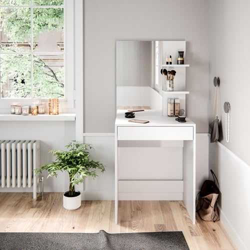 Vicco Schminktisch Isabelle, Weiß, 60 cm | Platzsparend und funktional zugleich