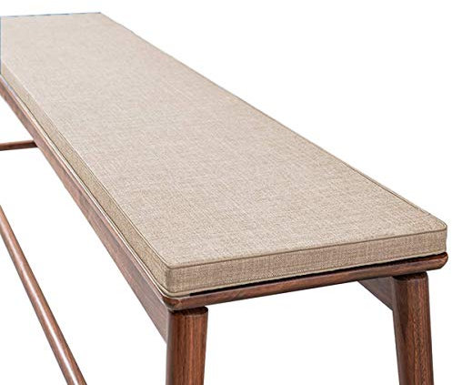 ZINN Mjuk bänkkudde i skum, 3 cm tjock kithchen bänkdyna, trädgård, gungbänk, sittdyna, däckstol matta för inomhus utomhus, avtagbart skydd – 120 x 40 cm – beige