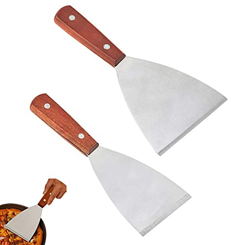 HAOBIN Spachtel Edelstahl Werkzeug Set für Maler, Grillen und Reinigen, Spülmaschinenfest, 2 Stück
