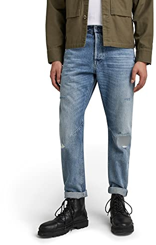 G-STAR RAW herr A-Staq Tapered Jeans, Blå (Sun Faded Air Force Blue Destroyed C967-c948), 30W / 34L