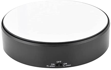 Support D'affichage Rotatif Motorisé Surface de Miroir Plateau Tournant Électrique Base Tournante des Images Produits à 360 Degrés pour Bijoux MontresCollection Modèles Professionnel Présentoir