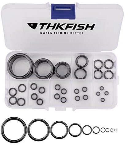 THKFISH Angelrute Reparatur Set Angeln Ruten Führung Ring Keramik Angelruteringe Rutenring Angelrutenführer 40 Stücke