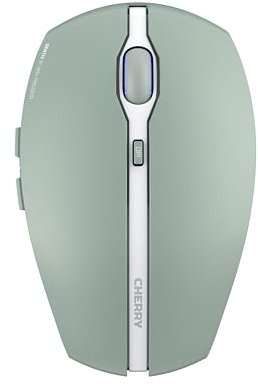 CHERRY GENTIX BT, Wireless Bluetooth Mouse, Multi-Device Function for up to 3 Devices, Switchable Resolution (1000/2000 dpi), Battery-Operated, Agave Green