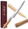 HEZHEN 240mm Couteau à Sashimi, Couteau à Sushi Yanagiba,Couteaux Japonais Style Manche en Bois D'olivier Etui à Couteau
