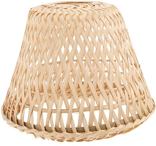 Kichvoe Abat-jour En Bambou Lampes De Chevet Store De Remplacement Pour Le Sol Abat-jour De Table En Luminaire En Bambou Luminaire Suspendu En Rotin Tissé Ménage Salon De Thé