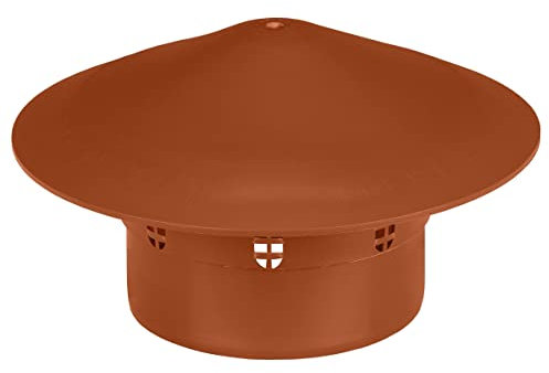 Hotte de ventilation Ø DN110 - Chapeau de brume - Aérateur de toit - Champignon de ventilation - Tuyau d'évacuation des eaux usées - Orange