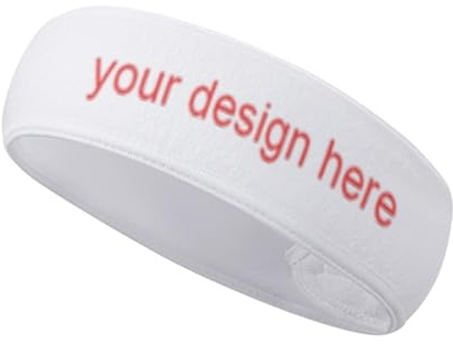 LeDiYouGou Benutzerdefinierte Elastische Sportstirnband,Personalisieren Sie Unisex-Schweißband-Haarband Mit Hoher Absorption Für Lauffitness-Tennis-Outdoor-Aktivitäten,Bild,8X27Cm