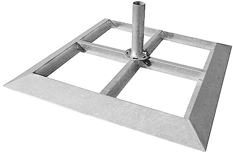 anndora Plattenständer Sicherheitsrahmen mit abgeflachten Kanten 109 x 109 cmm - Sonnenschirmständer für 4 Gehwegplatten - Rahmen + passendes Standrohr 60 mm