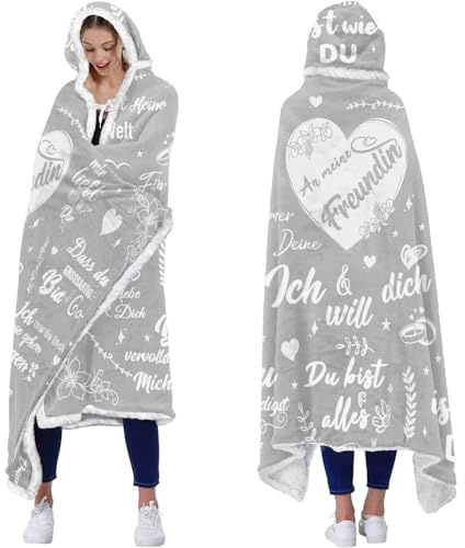 Beste Freundin Geschenke, Decke mit ärmeln Geschenke für Freundin, Geschenk Freundin Geburtstag, Kuscheldecke mit Ärmeln Weihnachten Geschenke für Freundin, Geburtstagsgeschenk für Freundin