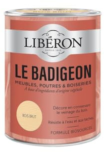 Libéron Le Badigeon meubles, poutres et boiseries, Bois brut 250ml | A base d'ingrédients d'origine végétale, Décore en conservant le veinage du bois, Résist à l'eau et aux taches