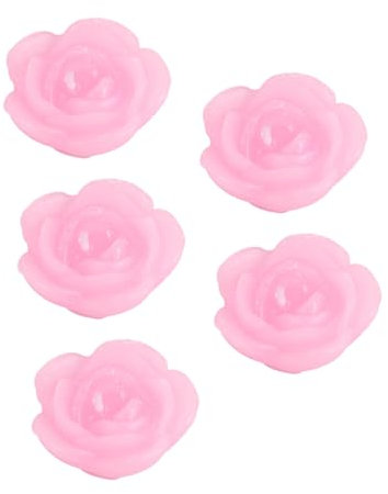 Cabilock 10 Stück Rosenkerzenlicht Wasserkerzen Schwimmende Rosenkerzen Wasserschwimmkerzen Wasserrosenkerzen Paraffinkerzen Blumenschwimmkerzen Paraffinrosenkerzen Blumenkerzen