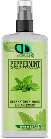 Aromatisches Raumspray mit Pfefferminznebel, Lufterfrischer für Zuhause, Auto und Büro, langanhaltender Duft, rauchfrei, ungiftig, Kissennebelspray, 100 ml