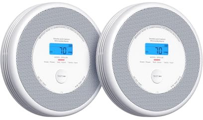X-Sense Smoke and CO Detector with Voice Alarm and Location Announcement with XP0A-MR11 Kits, 30mm Thick without SBS50 Base Station, XP0A-MR (Pack of 2)