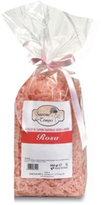 Sapone di un Tempo Handgemachte natürliche Seifenflocken mit Rose 500 g