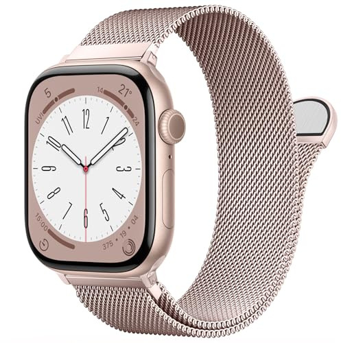 OULUOQI Kompatibel mit Apple Watch Armband 40mm 42mm 41mm 38mm 46mm 45mm 44mm Damen Herren, Einstellbar Edelstahl Metall Armbänder für iWatch Series 11 10 9 8 7 6 5 4 2 SE 3 Ultra 3