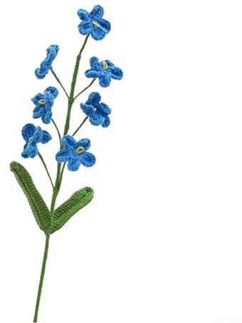 Handgewebte Vergissmeinnicht, Garndekoration, einzigartige handgefertigte Kunst für Heimdekoration, charmante, handgewebte Vergissmeinnicht, leicht zu pflegen, künstliche Blumendekorationen