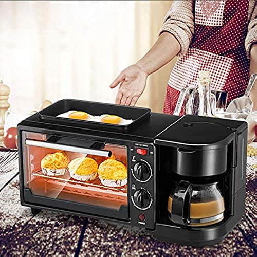 Parrilla antiadherente, máquina de desayuno de 1050 W, 17.3 x 7.9 x 7.9 pulgadas, perfecta para cocinar sándwiches, carne, verduras, fácil limpieza, ideal para desayunos familiares