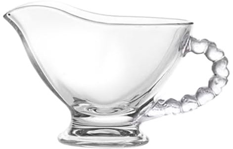 ASAKKURA Saucière Verre Transparent Avec Poignée Ergonomique Petite Cruche à Sauce Idéale Pour Sauces Vinaigrettes Et Condiments Accessoire De Table Élégant
